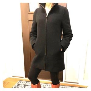 J.Crew Lodge Coat in Italian Stadium-Cloth Wool